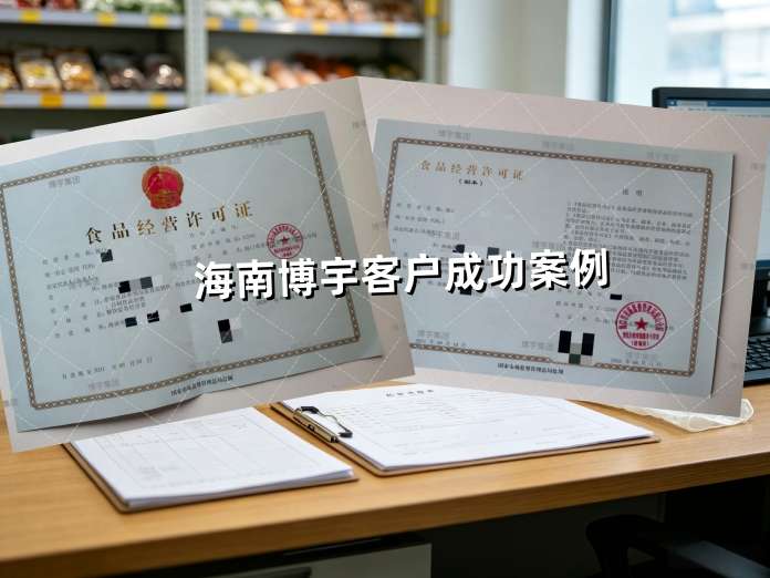 海南博宇食品经营许可证代办客户案例